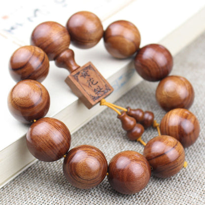 Yellow Rosewood Buddhist Mala Bracelet