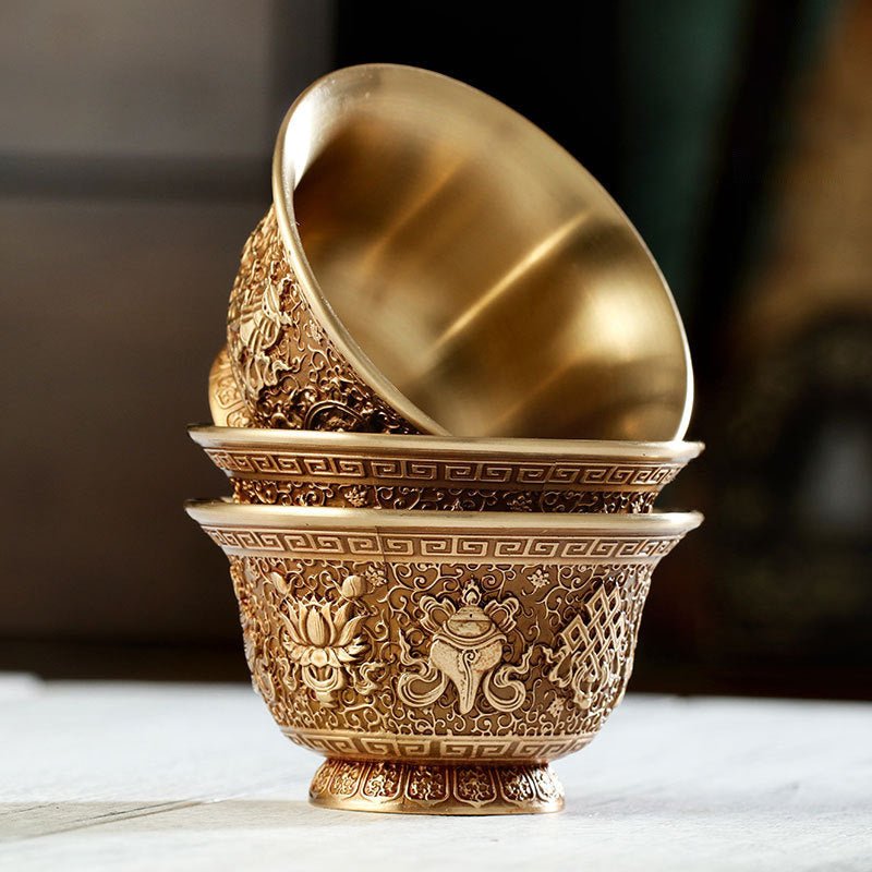 Brass Buddhist Offering Bowls
