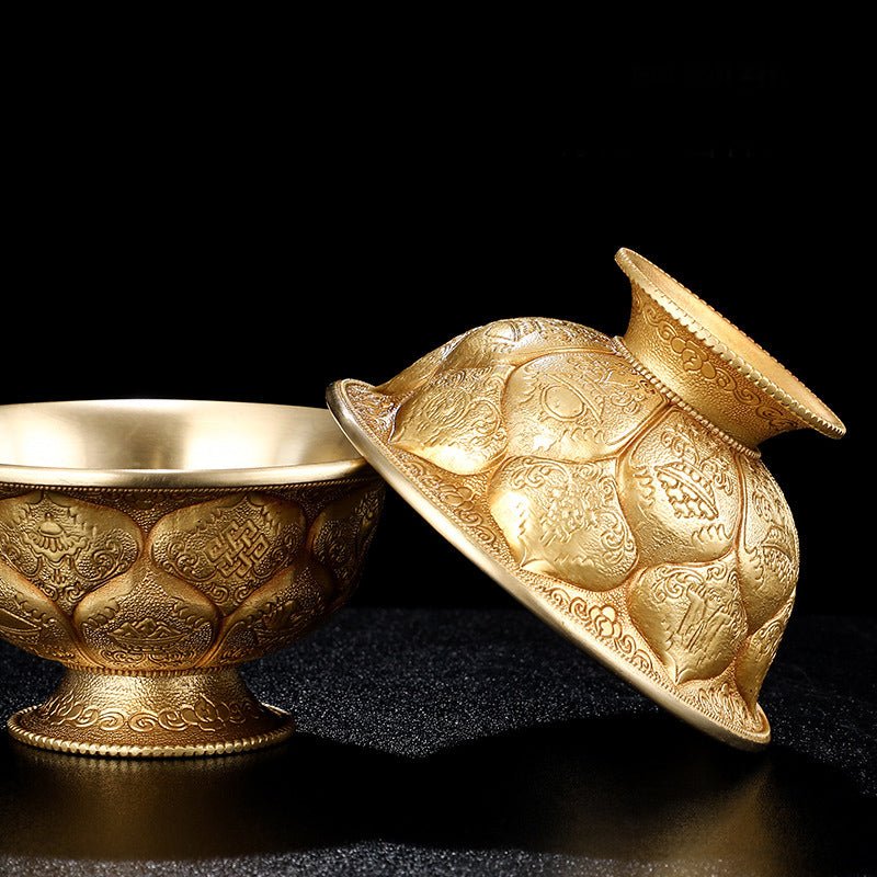 Brass Lotus Offering Bowls