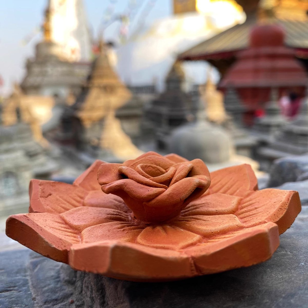 Nepal Handmade Clay Incense Holder