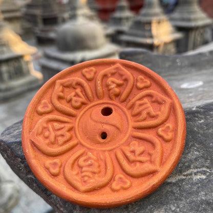 Nepal Om Ceramic Incense Burner Holder