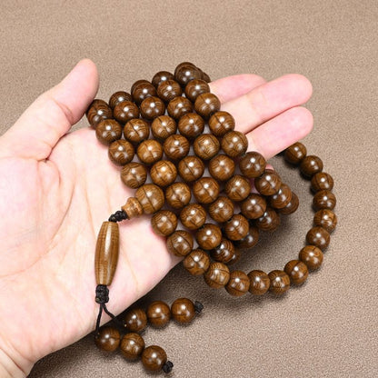 Abelia Biflora Buddhist Prayer Beads Necklace - Rudraksha Mala Jewelry