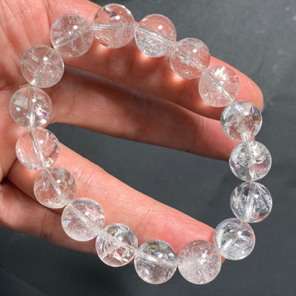 Favorite Level Clear Azeztulite Bracelet - Rudraksha Mala Jewelry