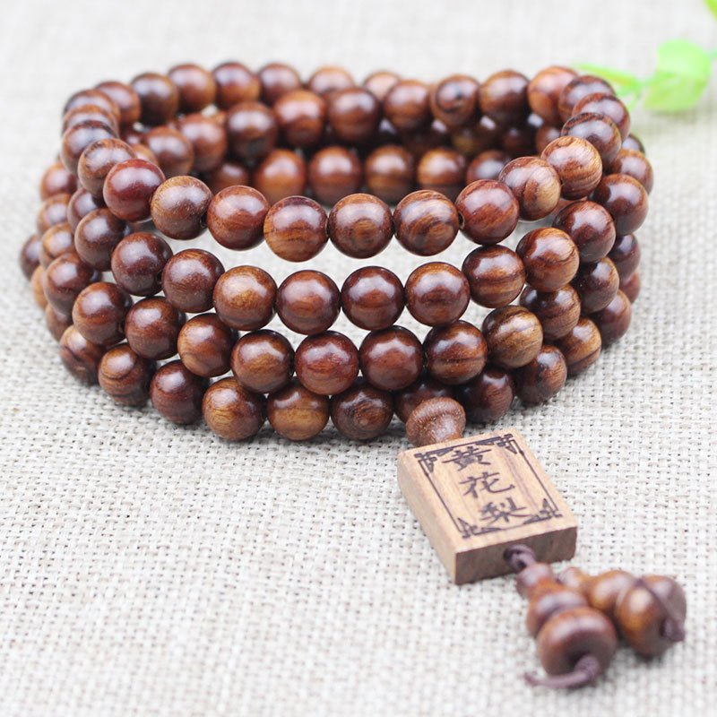 Indonesian Scented Rosewood 108 Mala - Rudraksha Mala Jewelry