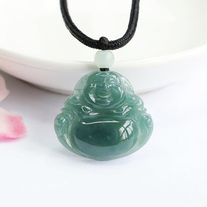 Laughing Buddha Jade Pendant