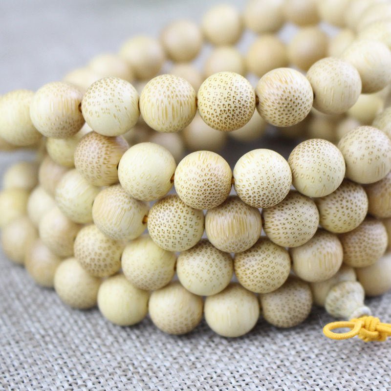 Stripe Bamboo Wooden Mala Beads - Rudraksha Mala Jewelry