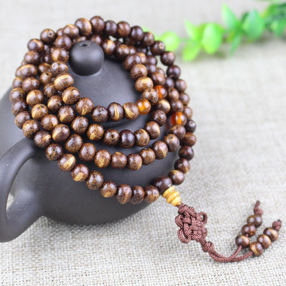 Wooden Fish Bodhi Seed 108 Mala Beads - Rudraksha Mala Jewelry